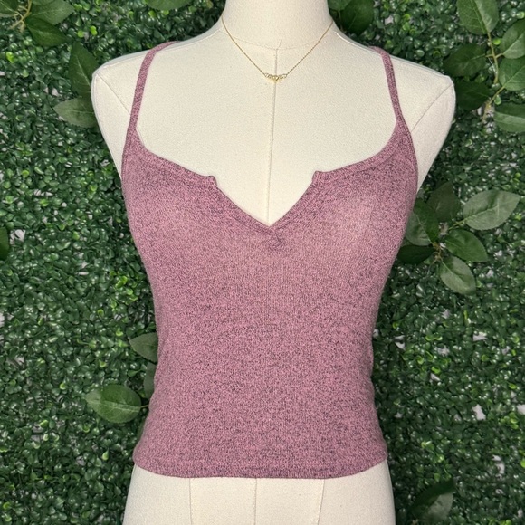 Express Tops - Express Heathered Mauve Camisole Top